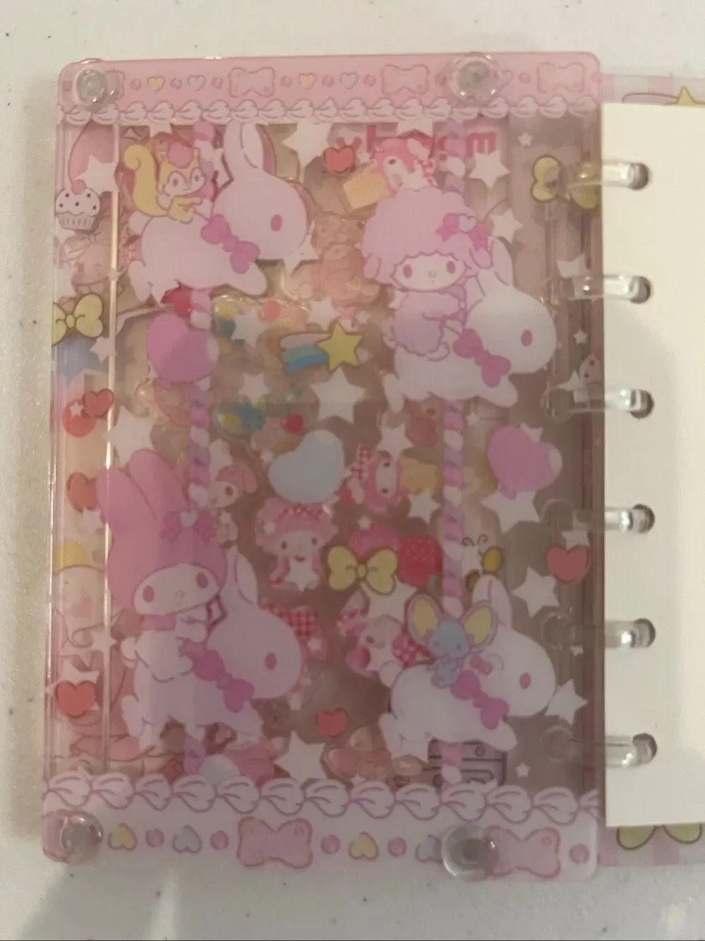 My Melody Acrylic Shaker notebook and pen